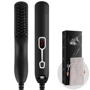 Beard Straightener Comb for Men - Electric  Heated Brush Portable